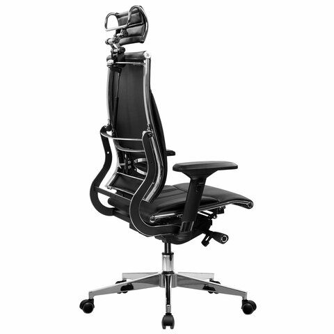 Кресло МЕТТА &quot;YOGA&quot; Y 2DM B2-10D, 2D-спинка, 3D-подголовник, 4D-подлокотники, экокожа, черное