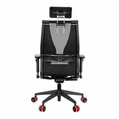 Кресло компьютерное МЕТТА &quot;ErgoLife&quot; 10 B2-170D, 2D-подголовник, экокожа/сетка, черное/красное