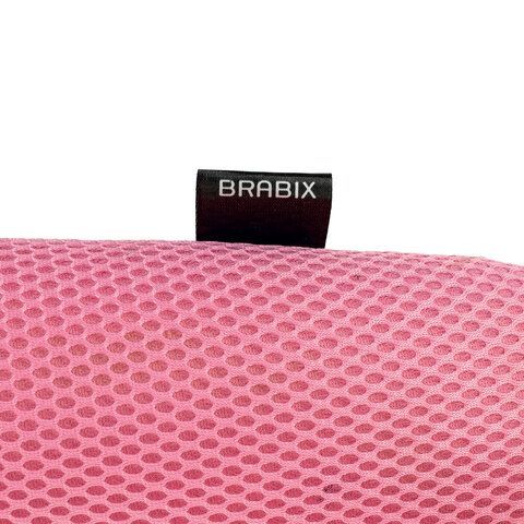 Кресло BRABIX &quot;Fly MG-396W&quot;, с подлокотниками, пластик белый, сетка, розовое, 533008