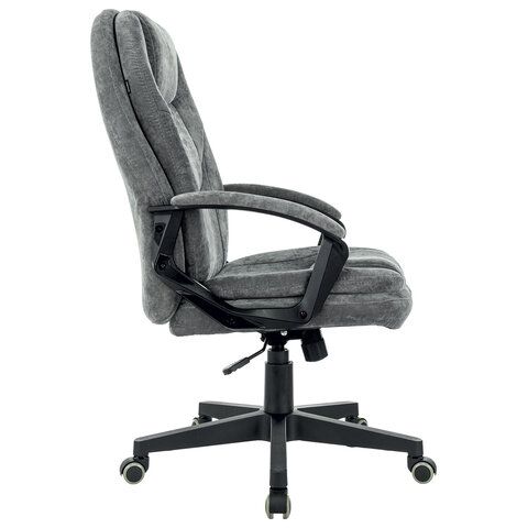 Кресло офисное BRABIX PREMIUM &quot;Trend EX-568&quot;, велюр, серое, 533013
