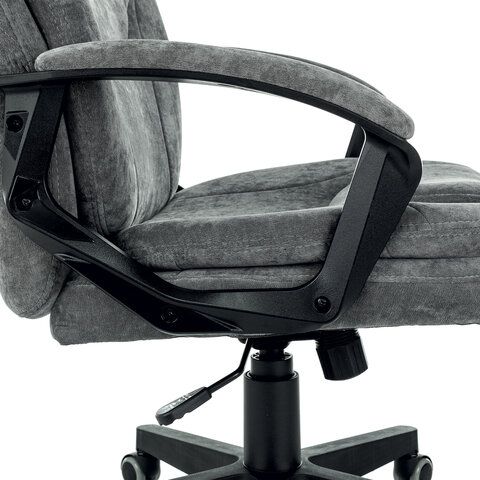 Кресло офисное BRABIX PREMIUM &quot;Trend EX-568&quot;, велюр, серое, 533013
