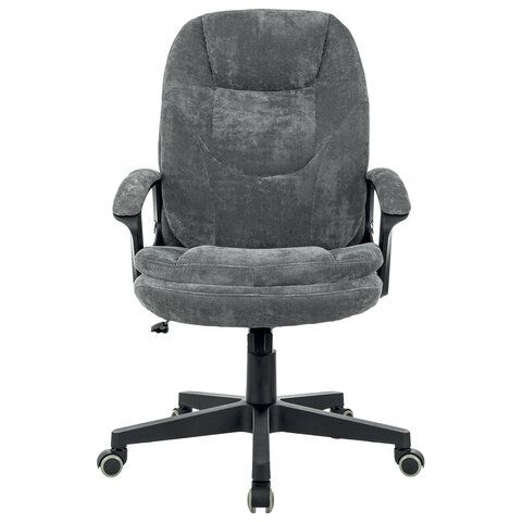 Кресло офисное BRABIX PREMIUM &quot;Trend EX-568&quot;, велюр, серое, 533013