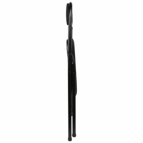 Стул складной BRABIX &quot;Golf CF-007&quot;, черный каркас, черная ткань, В КОРОБЕ, 533025