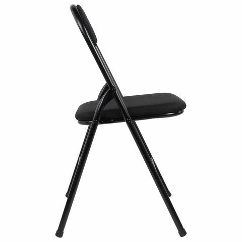 Стул складной BRABIX &quot;Golf CF-007&quot;, черный каркас, черная ткань, В КОРОБЕ, 533025