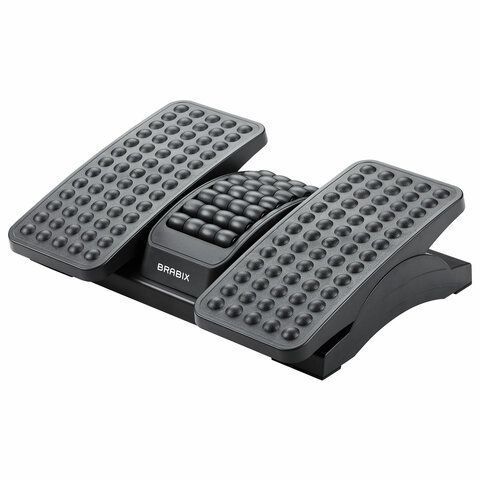 Подставка для ног BRABIX &quot;Ultra 5&quot; 43*32 см, массажер, регулировка угла наклона, 2 платформы, 533040
