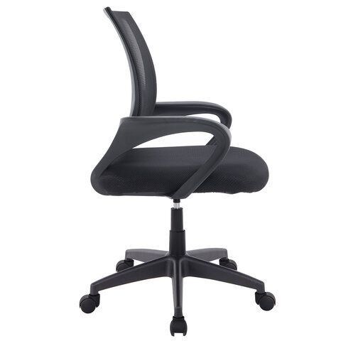 Кресло CROMEX Hit CH-695, с подлокотниками, сетка, черное, ткань TW, 533065