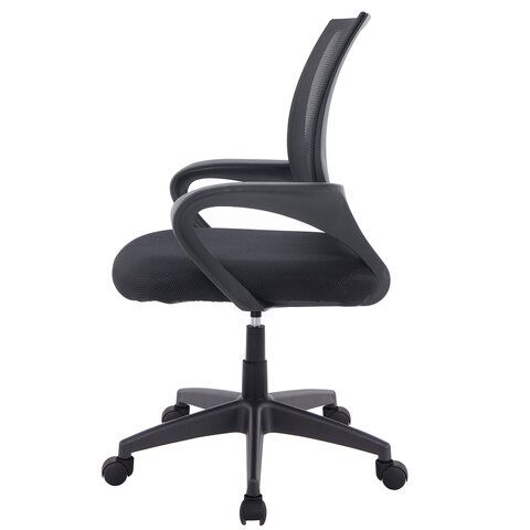 Кресло CROMEX Hit CH-695, с подлокотниками, сетка, черное, ткань TW, 533065