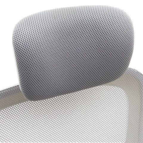 Кресло CROMEX Dynamic CH-699, откидные подлокотники, пластик белый, сетка, серое, TW, 533070