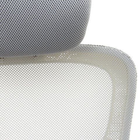 Кресло CROMEX Dynamic CH-699, откидные подлокотники, пластик белый, сетка, серое, TW, 533070