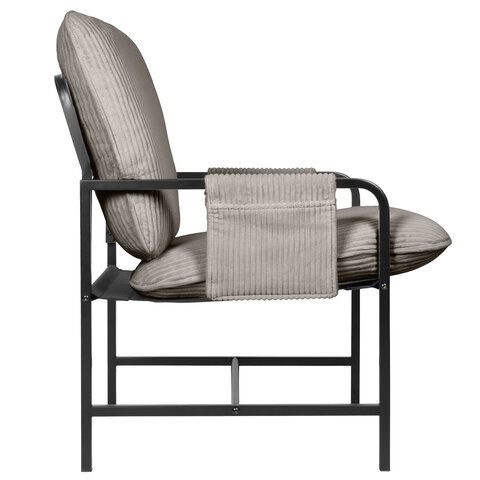 Кресло BRABIX "Gentle LC-300", ЛОФТ, пружинный блок, ткань велсофт (плюш), серое, 533142