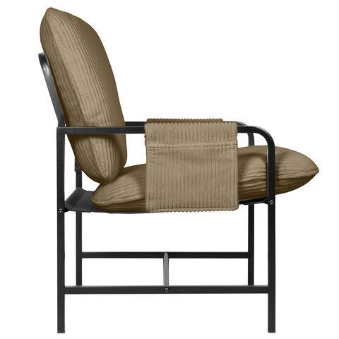 Кресло BRABIX "Gentle LC-300", ЛОФТ, пружинный блок, ткань велсофт (плюш), мокко, 533143