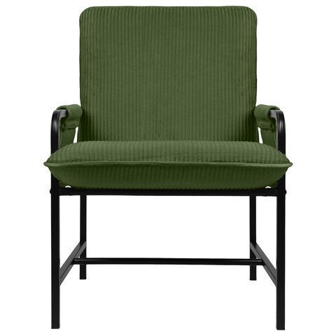 Кресло BRABIX "Gentle LC-300", ЛОФТ, пружинный блок, ткань велсофт (плюш), оливковое, 533145