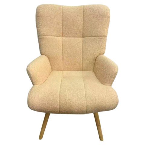 Кресло BRABIX Soft LC-305, фактурная ткань букле (экомех), кремовое, 533146