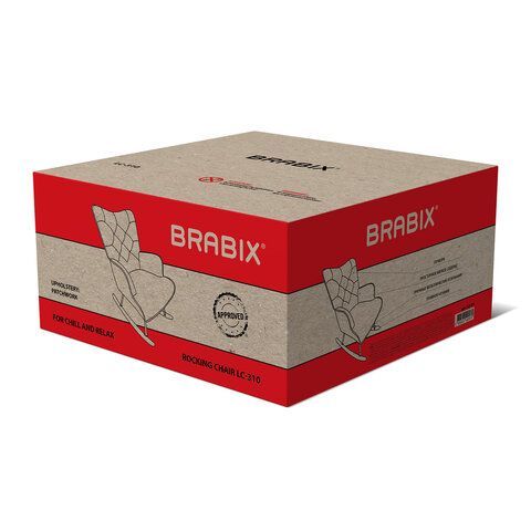 Кресло-качалка BRABIX "Rock LC-310", ткань, пэчворк (лоскутное), 533149