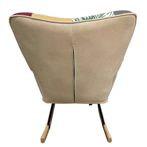 Кресло-качалка BRABIX "Rock LC-310", ткань, пэчворк (лоскутное), 533149