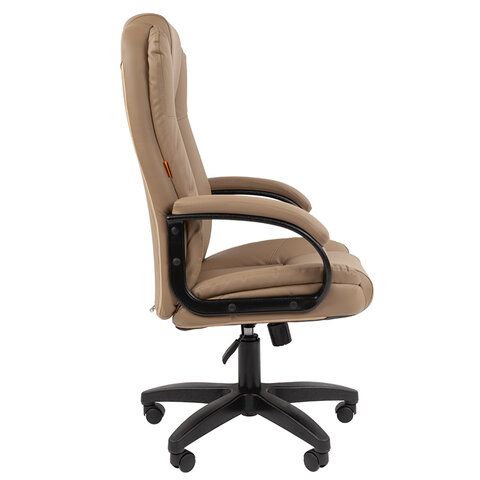 Кресло офисное Chairman CH 600 LT, экокожа, бежевое, ш/к 61743, 7158660
