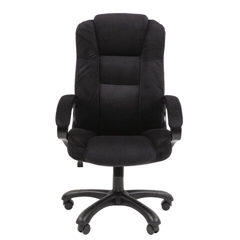 Кресло офисное Chairman CH 600, велюр, черное, ш/к 61804, 7158676