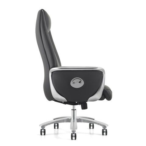 Кресло HAWASAN PREMIUM EX-800, до 200 кг, синхромеханизм, алюминий, экокожа, черное, 533234