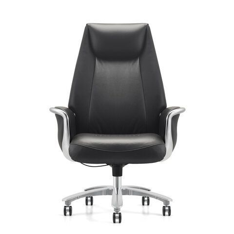 Кресло HAWASAN PREMIUM EX-800, до 200 кг, синхромеханизм, алюминий, экокожа, черное, 533234