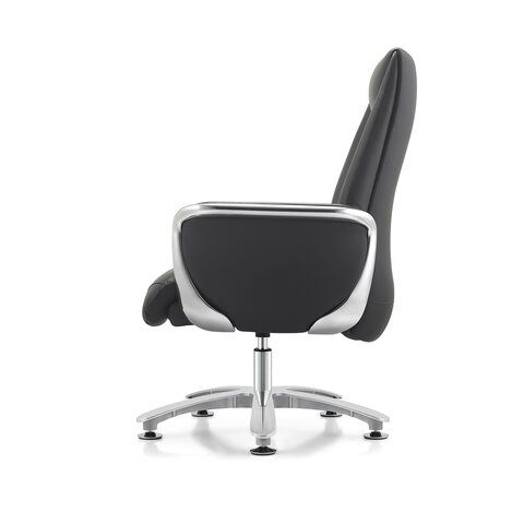 Кресло HAWASAN PREMIUM EX-801, до 200 кг, алюминий, экокожа, черное, 533235
