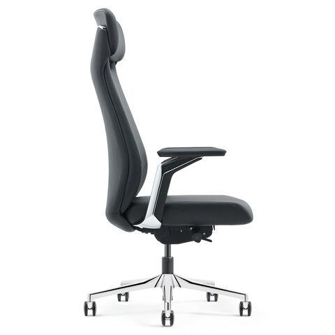 Кресло HAWASAN PREMIUM EX-830 X-ONE, синхромеханизм, алюминий, экокожа, черное, 533239