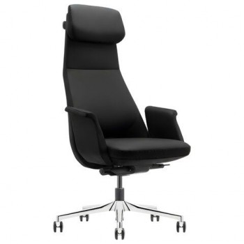 Кресло HAWASAN PREMIUM EX-840 STELLAR, синхромеханизм, алюминий, экокожа, черное, 533241