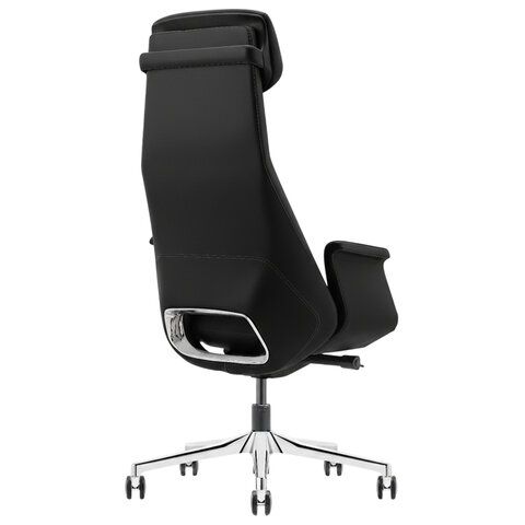 Кресло HAWASAN PREMIUM EX-840 STELLAR, синхромеханизм, алюминий, экокожа, черное, 533241