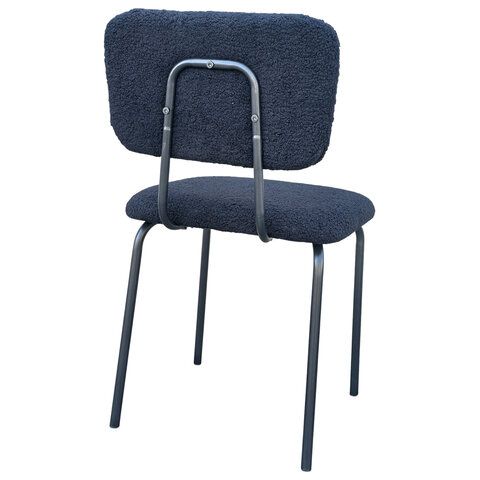 Стулья BRABIX "Ideal CF-080", КОМПЛЕКТ 4 шт., черный каркас, букле черный, 533244