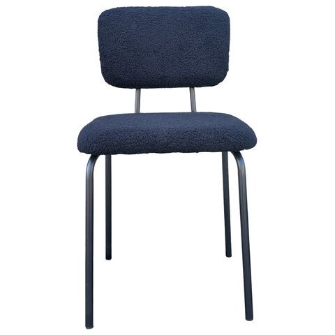 Стулья BRABIX "Ideal CF-080", КОМПЛЕКТ 4 шт., черный каркас, букле черный, 533244