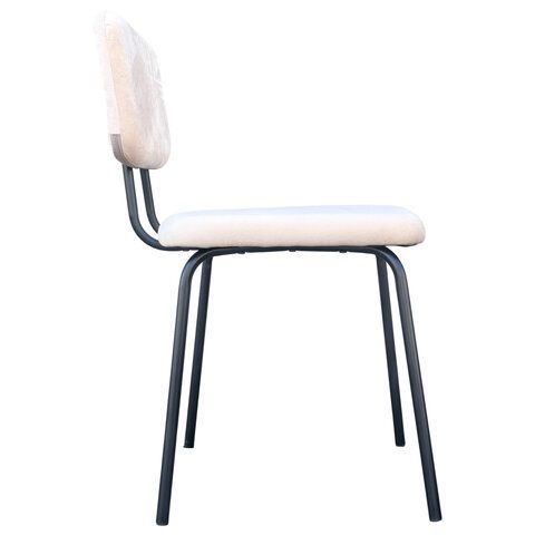 Стулья BRABIX "Dream CF-090", КОМПЛЕКТ 4 шт., черный каркас, ткань бежевая, 533251