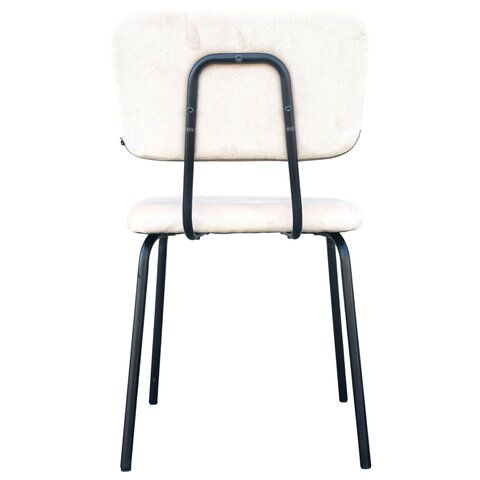 Стулья BRABIX "Dream CF-090", КОМПЛЕКТ 4 шт., черный каркас, ткань бежевая, 533251