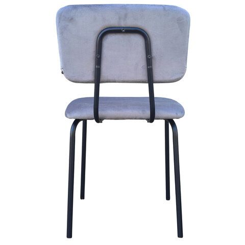 Стулья BRABIX "Dream CF-090", КОМПЛЕКТ 4 шт., черный каркас, ткань серая, 533252