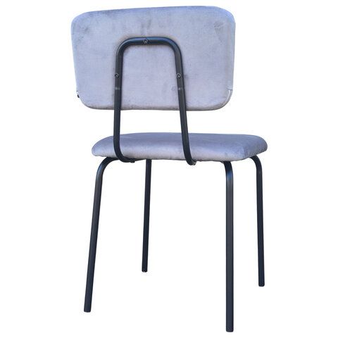 Стулья BRABIX "Dream CF-090", КОМПЛЕКТ 4 шт., черный каркас, ткань серая, 533252