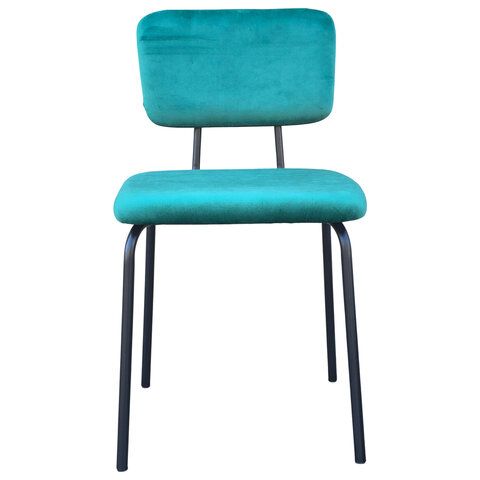 Стулья BRABIX "Dream CF-090", КОМПЛЕКТ 4 шт., черный каркас, ткань зеленая, 533253