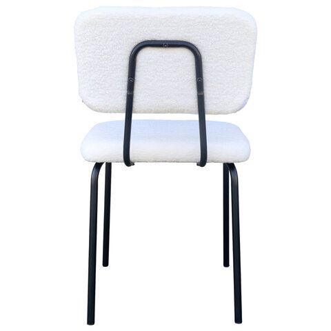 Стулья BRABIX "Ideal CF-080", КОМПЛЕКТ 4 шт., черный каркас, букле белый, 533254