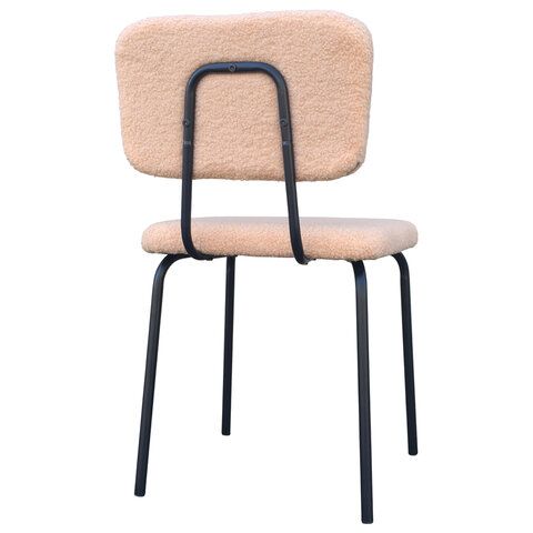 Стулья BRABIX "Ideal CF-080", КОМПЛЕКТ 4 шт., черный каркас, букле бежевый, 533255