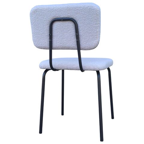 Стулья BRABIX "Ideal CF-080", КОМПЛЕКТ 4 шт., черный каркас, букле серый, 533256