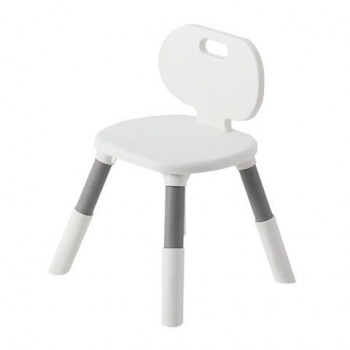 Стул детский растущий BRABIX KIDS CC-001, 2-8 лет, пластик серый + белый, 533293