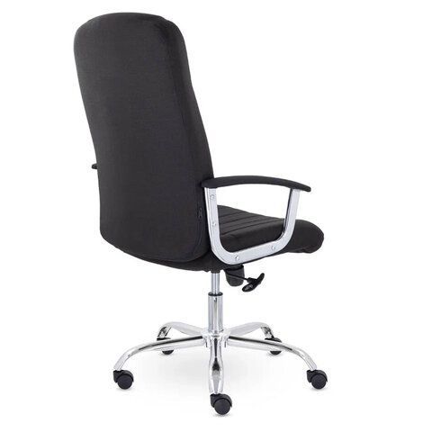 Кресло офисное "Бостон", CH-277, хром, ткань, черный (М-16)