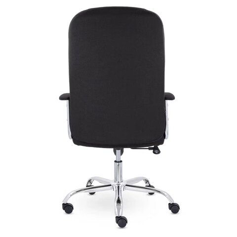 Кресло офисное "Бостон", CH-277, хром, ткань, черный (М-16)