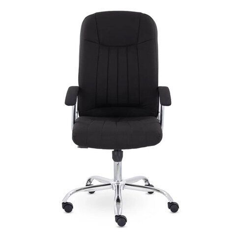 Кресло офисное "Бостон", CH-277, хром, ткань, черный (М-16)