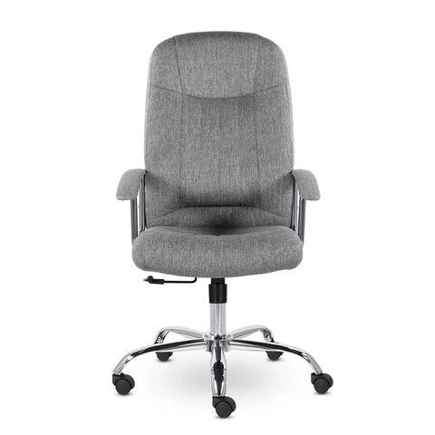 Кресло офисное "Бостон", CH-277, хром, ткань, серый (M-02)