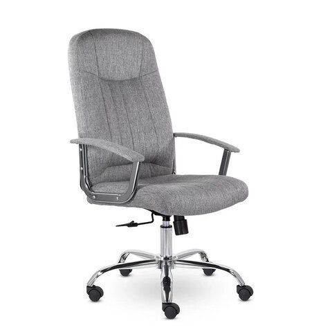 Кресло офисное "Бостон", CH-277, хром, ткань, серый (M-02)
