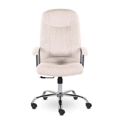 Кресло офисное "Бостон", CH-277, хром, ткань, бежевый (M-11)