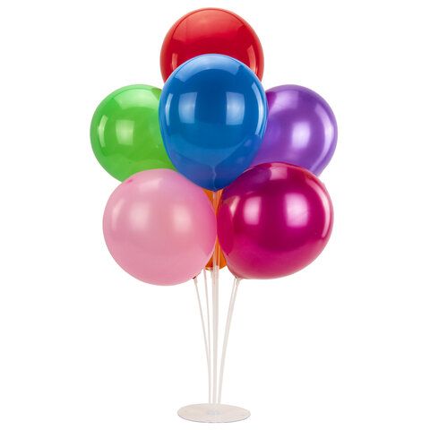 Подставка для 7 воздушных шаров, высота 70 см, пластик, BRAUBERG KIDS 7 шт., 591905
