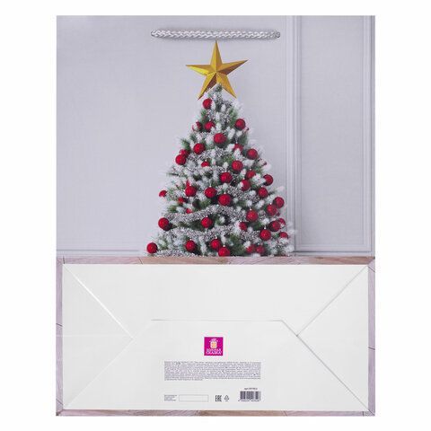 Пакет подарочный НАБОР 4 штуки, новогодний, 26x13x32 см, &quot;Collection Large&quot;, ЗОЛОТАЯ СКАЗКА, 591954