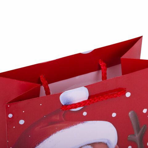 Пакет подарочный НАБОР 4 штуки, новогодний, 18х10х23 см, &quot;Christmas Animals&quot;, ЗОЛОТАЯ СКАЗКА, 591956