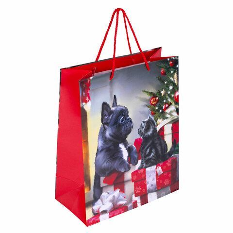 Пакет подарочный НАБОР 4 штуки, новогодний, 26x13x32 см, &quot;Winter Set&quot;, ЗОЛОТАЯ СКАЗКА, 591958