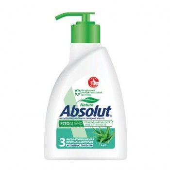 Мыло жидкое антибактериальное 250 мл ABSOLUT 2 шт. (Абсолют) "Алоэ", дозатор, не содержит триклозан, 5064, 5009, 5064