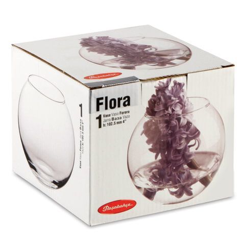 Ваза &quot;Flora&quot;, круглая, высота 10 см, стекло, PASABAHCE, 43417